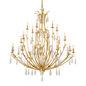 Prosecco Chandelier In Gold Leaf Finish
