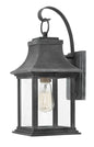 Adair Medium Wall Mount Lantern In Black Finish