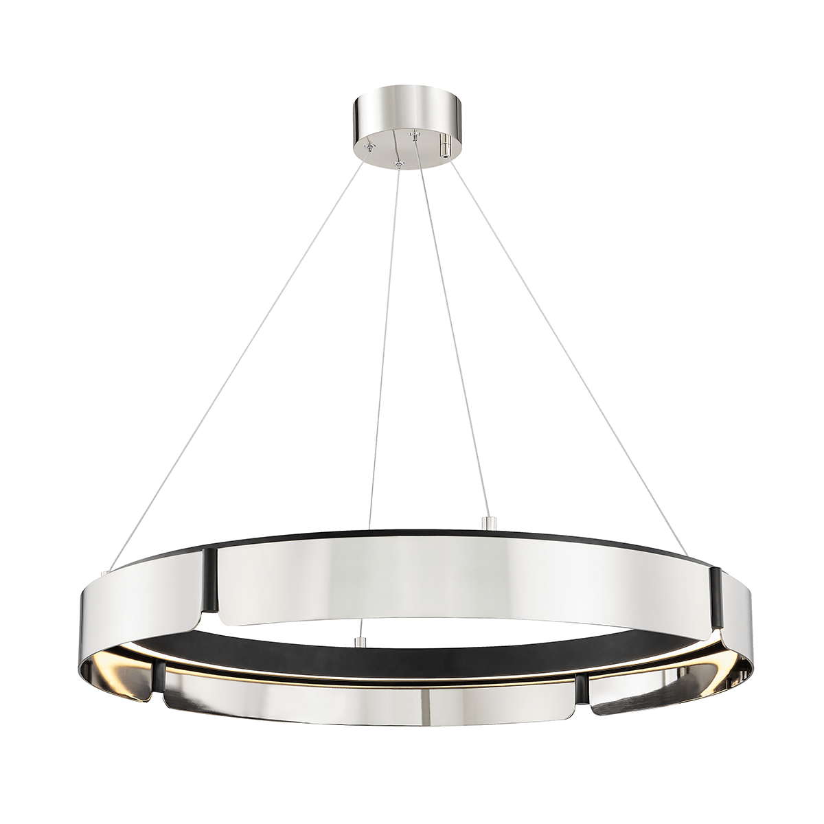 Tribeca Chandelier with Burnished Nickel/black Combo Finish