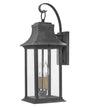 Adair Medium Wall Mount Lantern In Black Finish