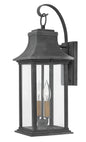 Adair Medium Wall Mount Lantern In Black Finish
