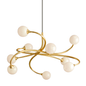 Signature Chandelier In GOLD LEAF Finish