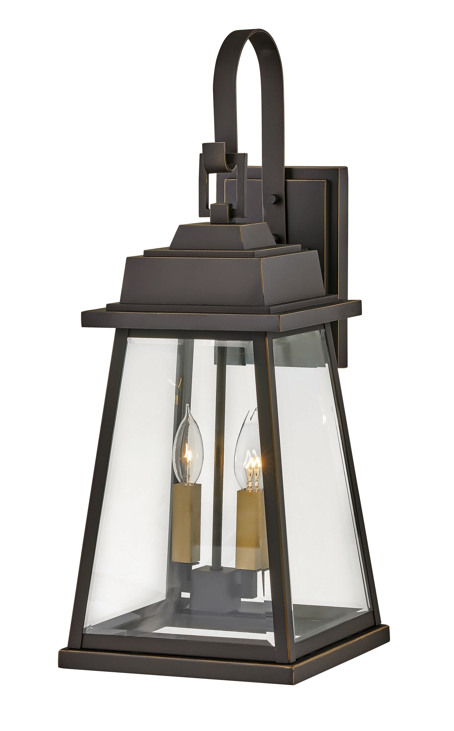 Bainbridge Large Wall Mount Lantern In Light Bronze Finish