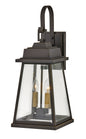 Bainbridge Large Wall Mount Lantern In Light Bronze Finish