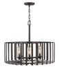 Reid Medium Single Tier 12v Chandelier In Gray Finish