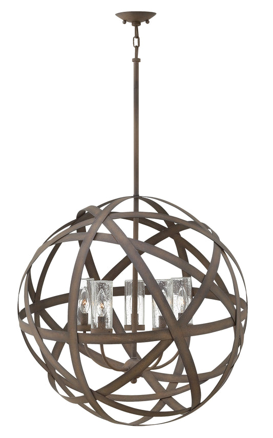 Carson Medium Orb 12v Chandelier In Light Bronze Finish