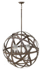 Carson Medium Orb 12v Chandelier In Light Bronze Finish