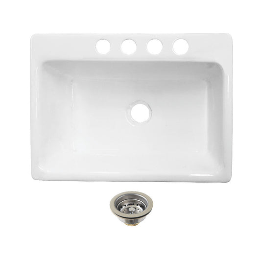 Towne 36 Inch Undermount Kitchen Sink in White