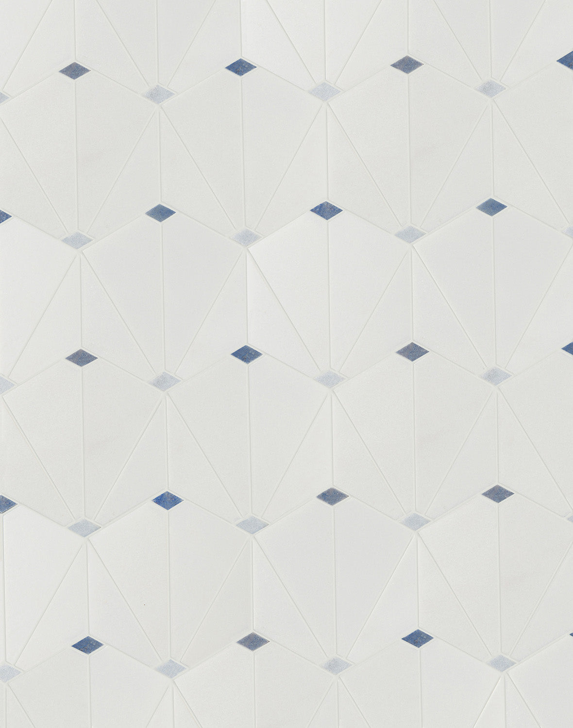 Accent Bleu Hexy Bleu Mosaic Wall Tile