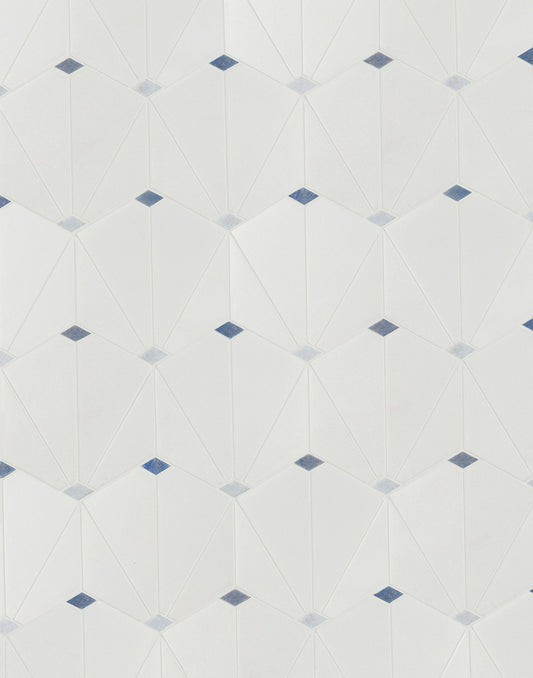 Accent Bleu Hexy Bleu Mosaic Wall Tile