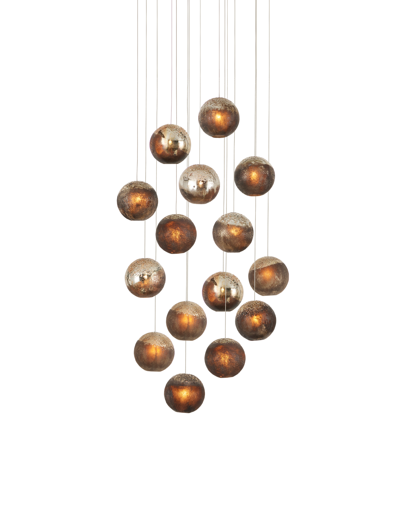 Pathos 15-Light Round Multi-Drop Pendant