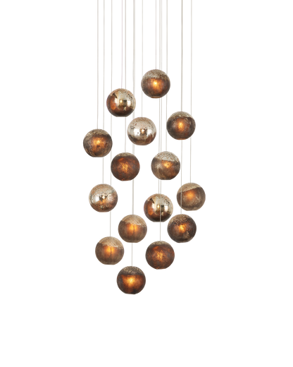 Pathos 15-Light Round Multi-Drop Pendant