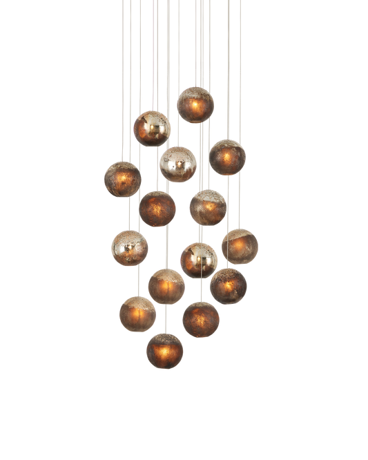 Pathos 15-Light Round Multi-Drop Pendant