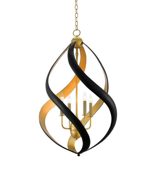 Trephine Black & Gold Chandelier