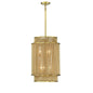 Ashburn 6-Light Pendant in Warm Brass and Rope Warm Brass and Rope