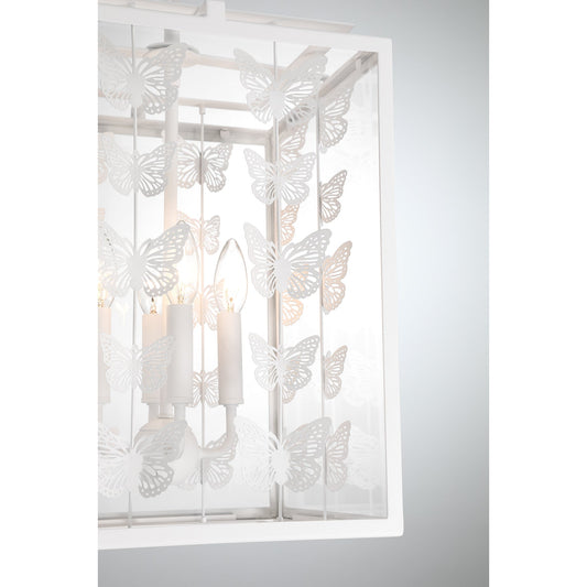 Birch 4-Light Pendant in Bisque White
