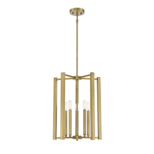 Benson 5-Light Pendant in Warm Brass Warm Brass