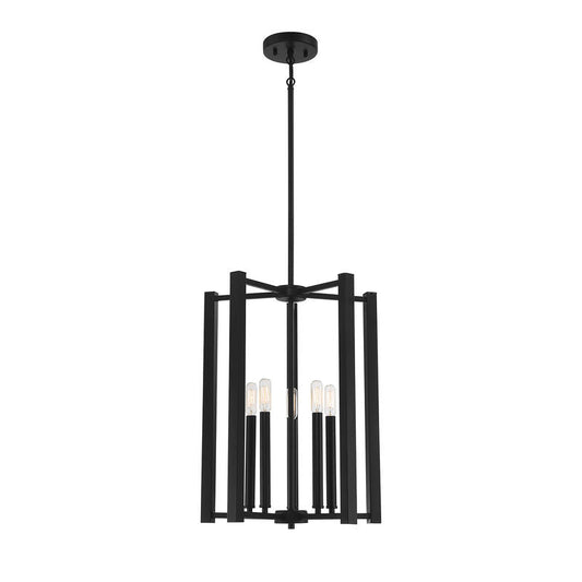 Benson 5-Light Pendant in Matte Black Matte Black