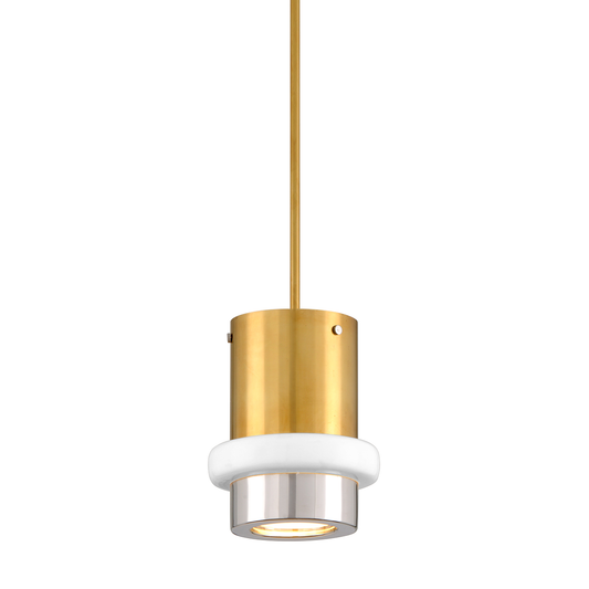Beckenham Pendant In VINTAGE POLISHED BRASS AND NICKEL Finish