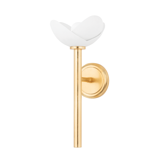 Dawson Wall Sconce with Gold Leaf/white Plaster Finish