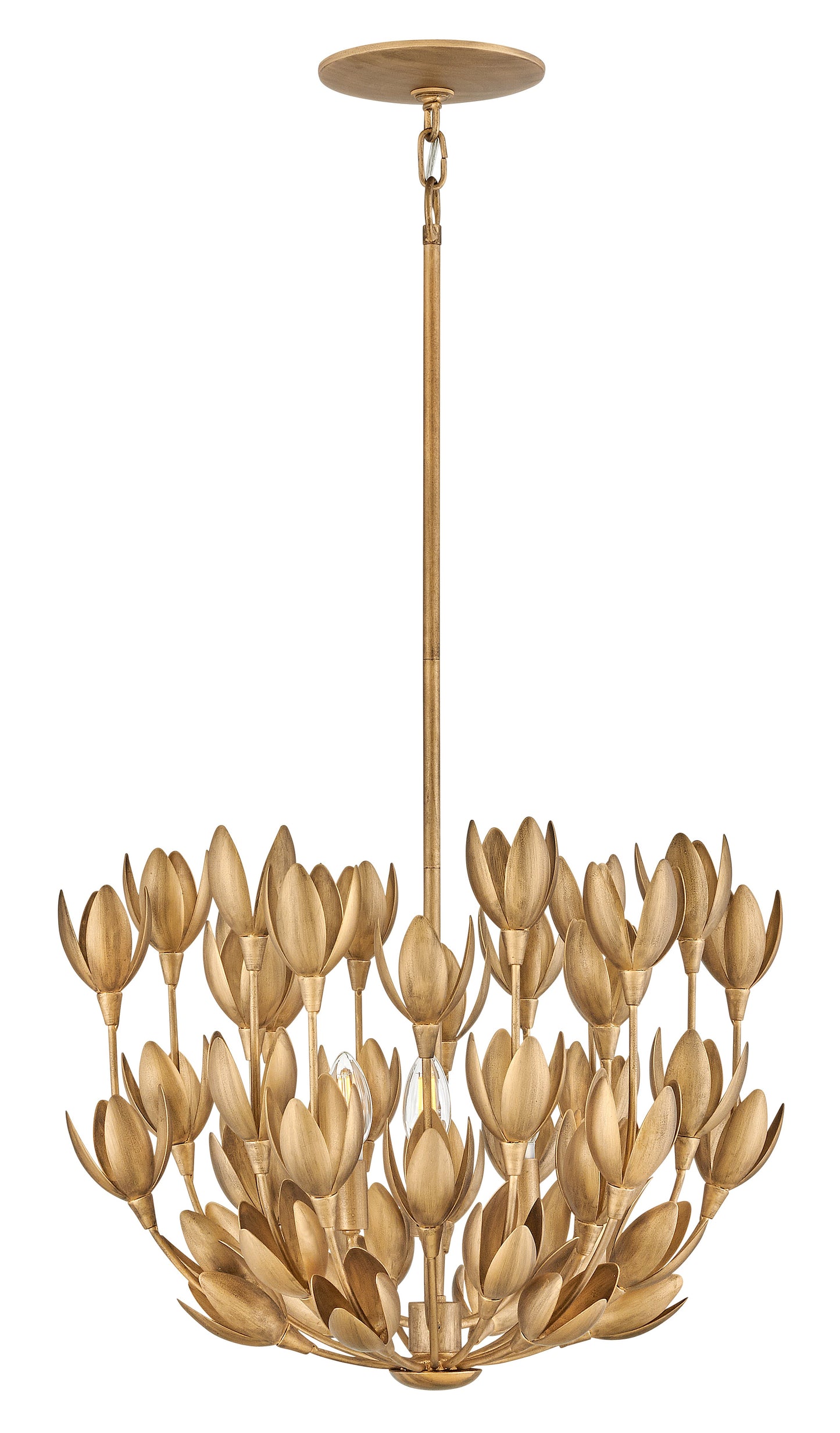 Flora Medium Convertible Semi-Flush Mount In Gold Finish