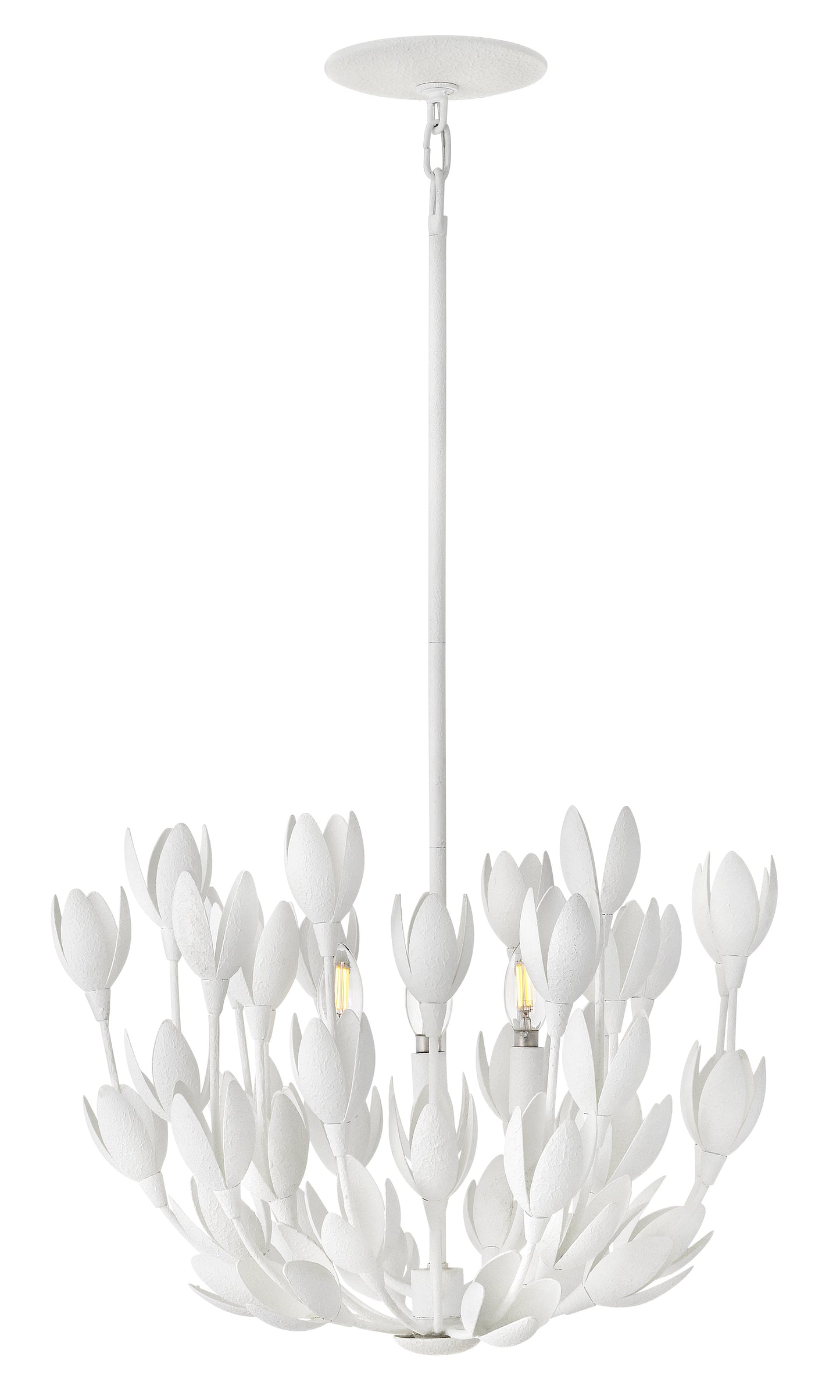 Flora Medium Convertible Semi-Flush Mount In White Finish