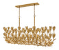 Flora Large Ten Light Linear In Gold Finish