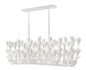 Flora Large Ten Light Linear In White Finish