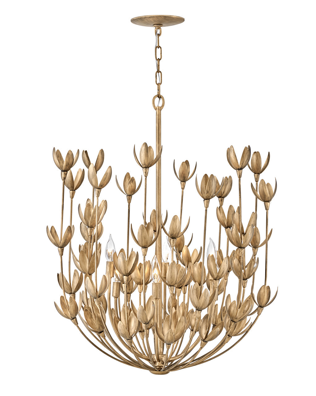 Flora Medium Multi Tier Chandelier In Gold Finish