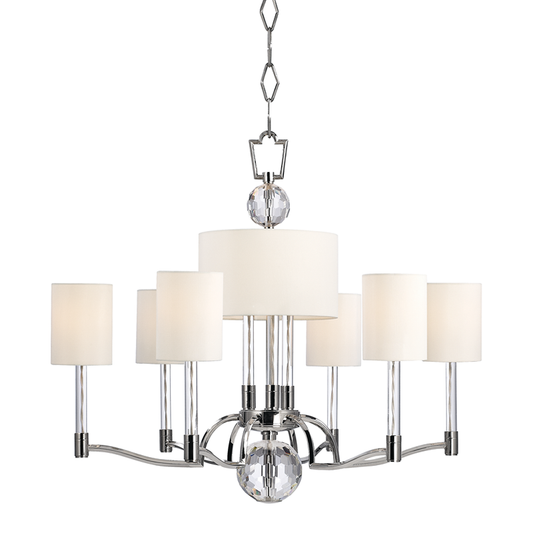 Waterloo Chandelier with Polished Nickel Finish