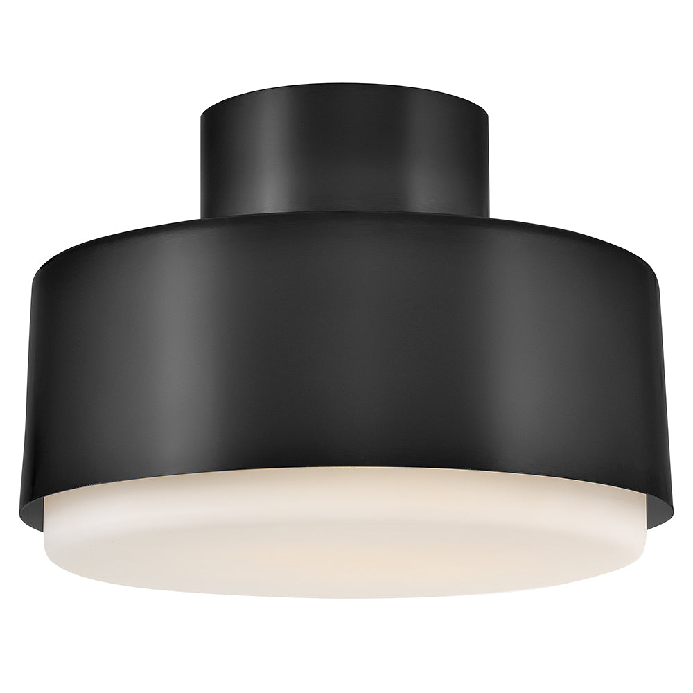 Cedric Small Semi-Flush Mount In Black Finish