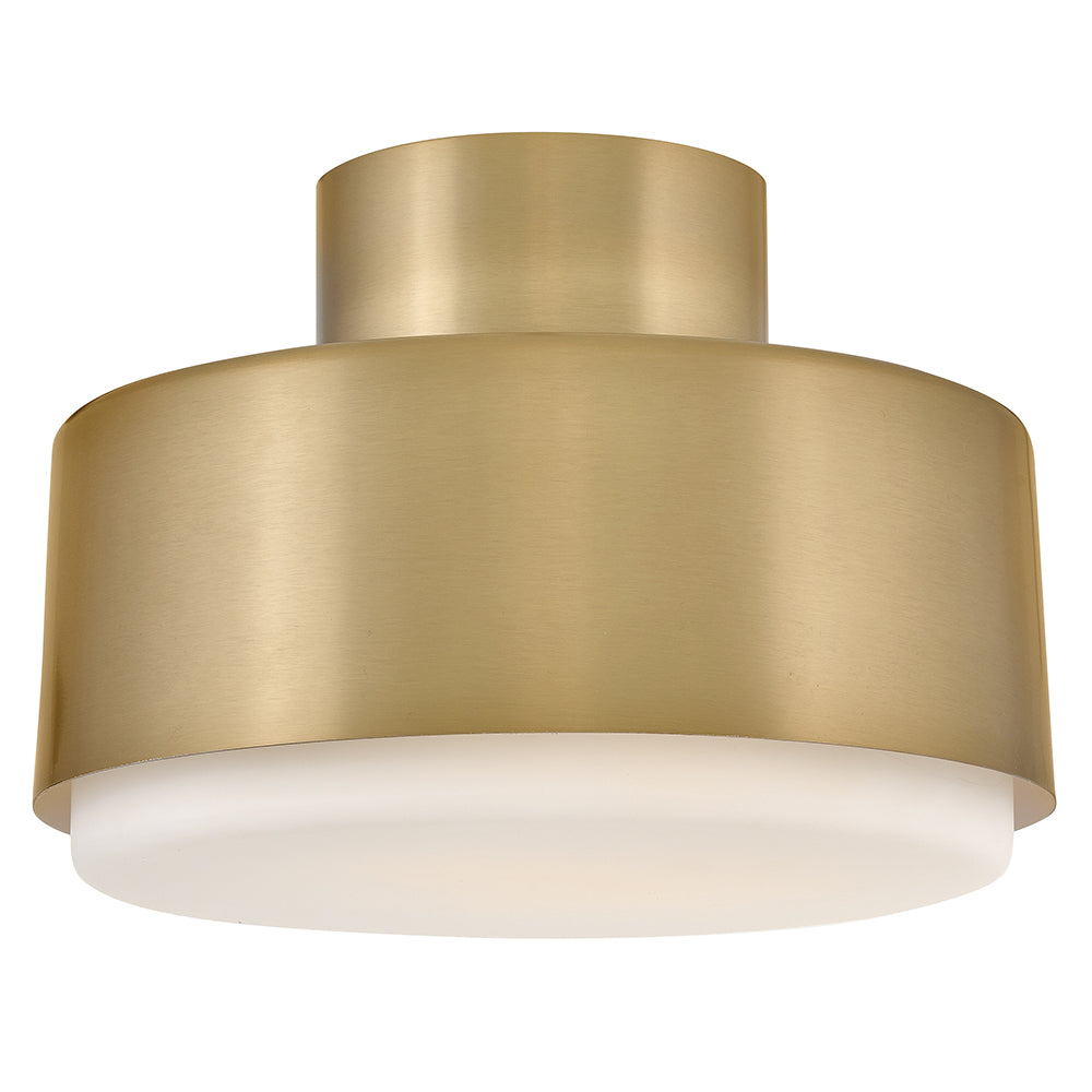 Cedric Small Semi-Flush Mount In Light Brass Finish