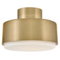 Cedric Small Semi-Flush Mount In Light Brass Finish