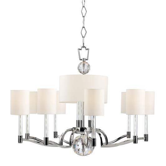 Waterloo Chandelier with Polished Nickel Finish