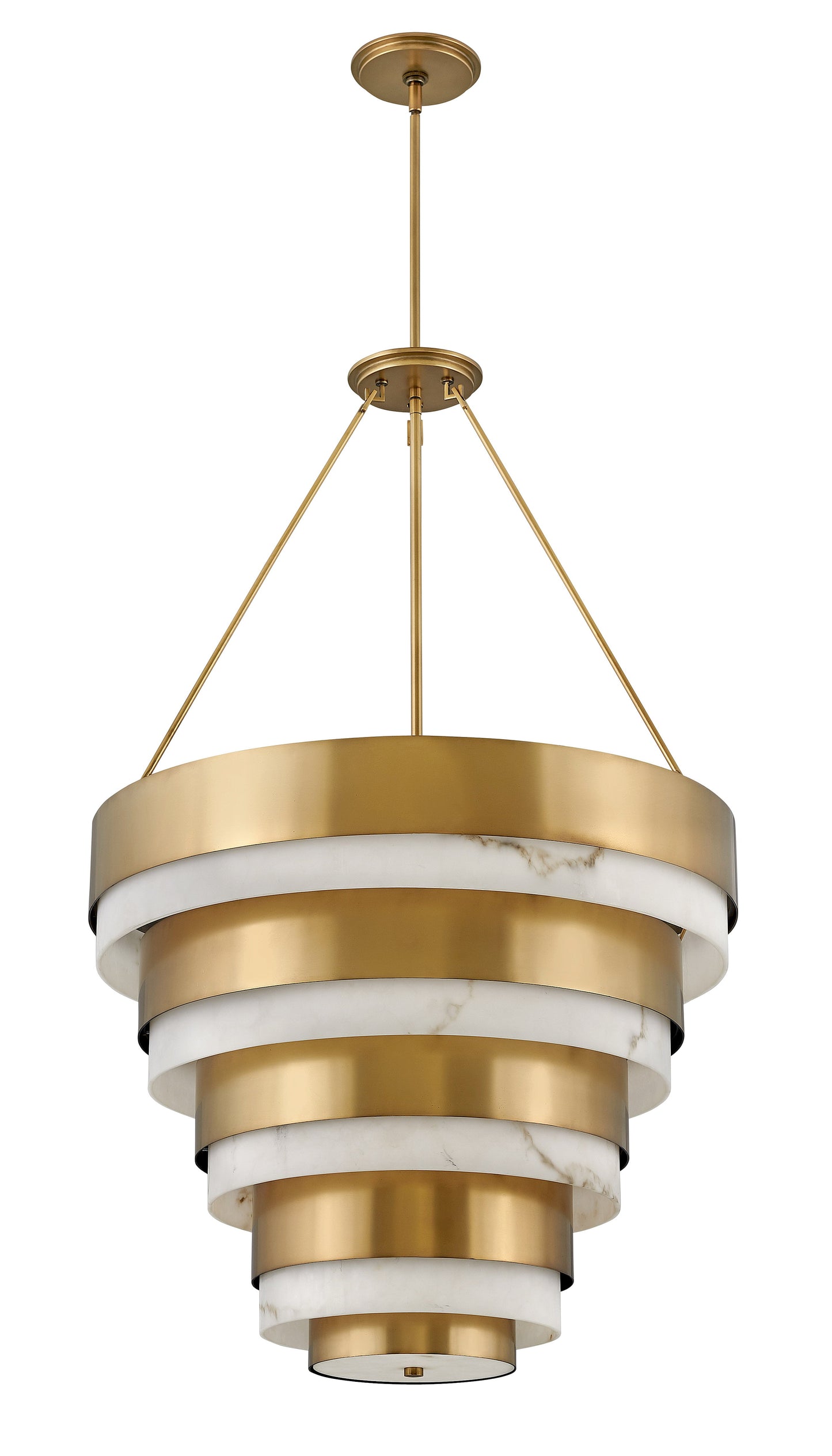 Echelon Medium Multi Tier Chandelier In Light Brass Finish