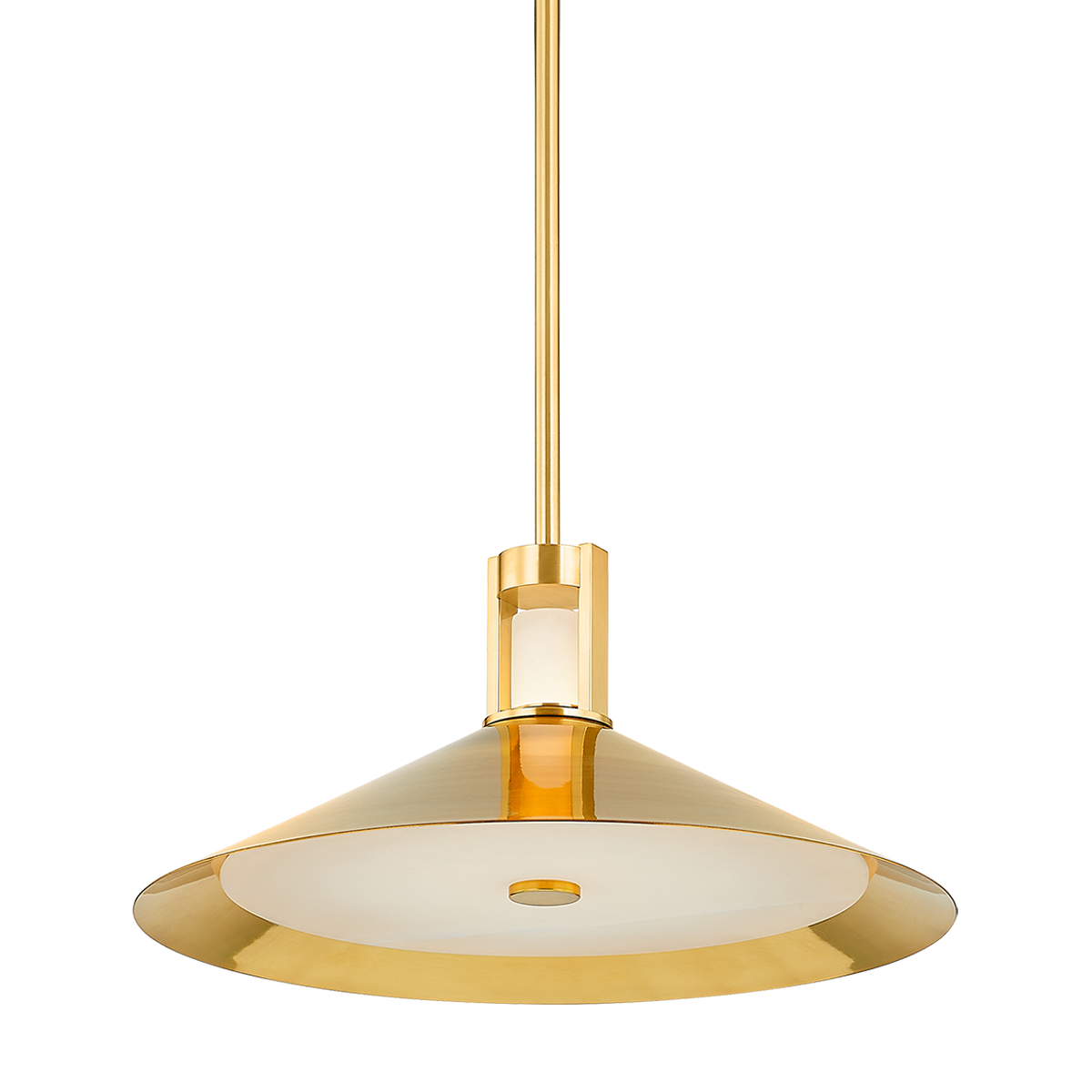 CLERMONT PENDANT with AGED BRASS Finish