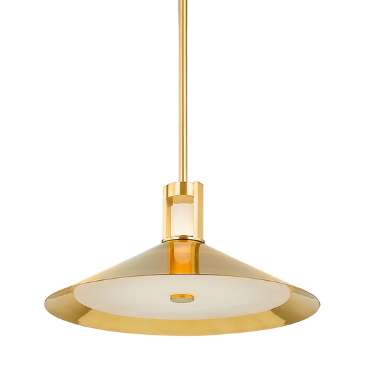 CLERMONT PENDANT with AGED BRASS Finish