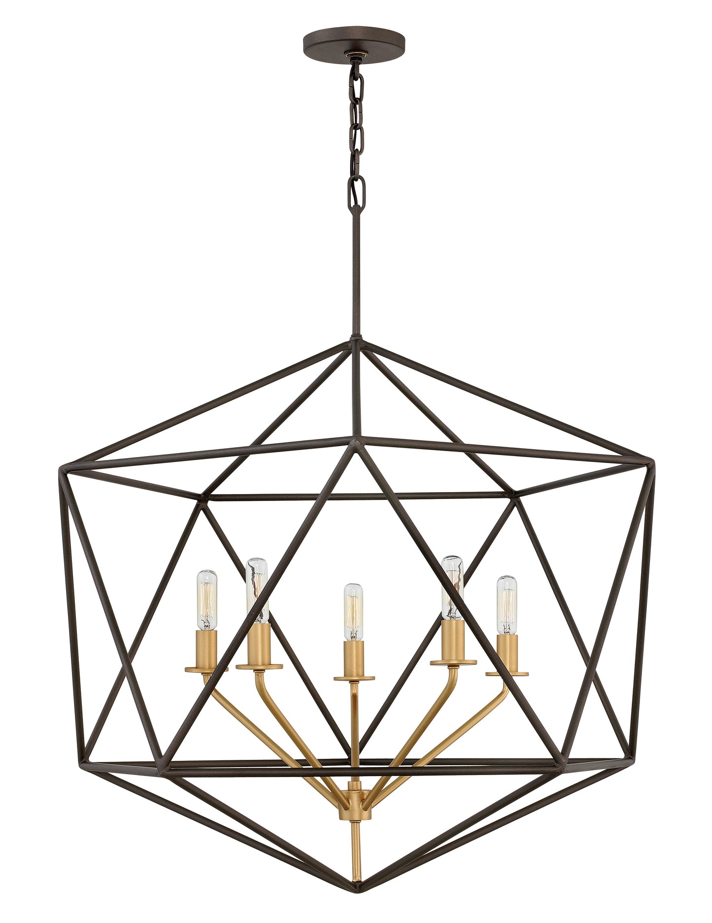 Astrid Medium Open Frame Chandelier In Light Bronze Finish