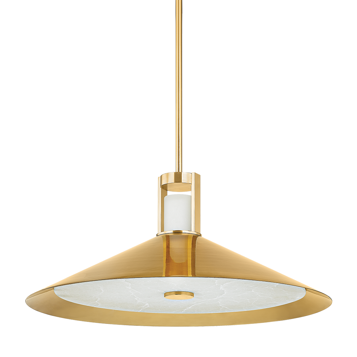 CLERMONT PENDANT with AGED BRASS Finish