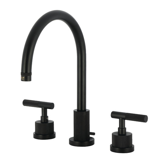 Convergent Widespread Bathroom Faucet in Matte Black