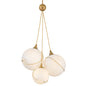 Skye Large Three Light Pendant In Light Brass Finish