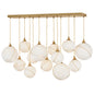 Skye Large Thirteen Light Linear In Light Brass Finish