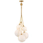 Skye Medium Six Light Multi Tier Chandelier In Light Brass Finish