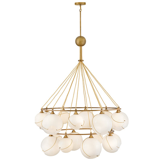 Skye Extra Large Two Tier Chandelier In Light Brass Finish