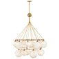 Skye Extra Large Two Tier Chandelier In Light Brass Finish