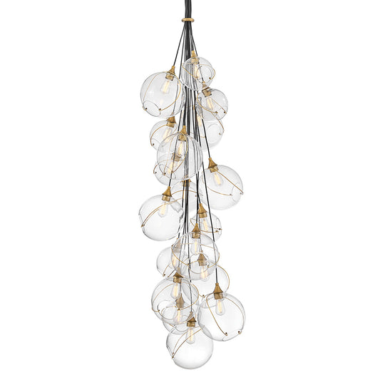 Skye Double XL Multi Tier Chandelier In Light Brass Finish