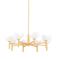 Dawson Chandelier with Gold Leaf/white Plaster Finish