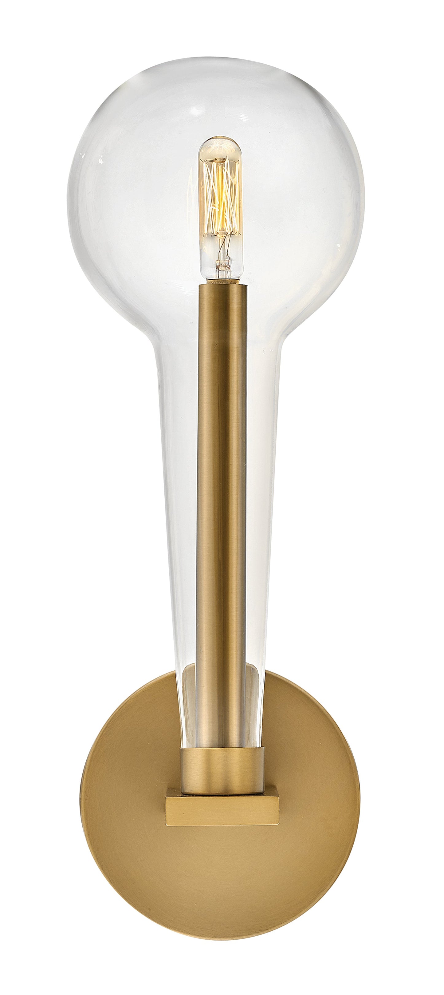 Alchemy Medium Single Light Sconce In Light Brass Finish