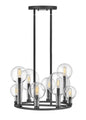 Alchemy Medium Single Tier Chandelier In Black Finish