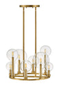 Alchemy Medium Single Tier Chandelier In Light Brass Finish